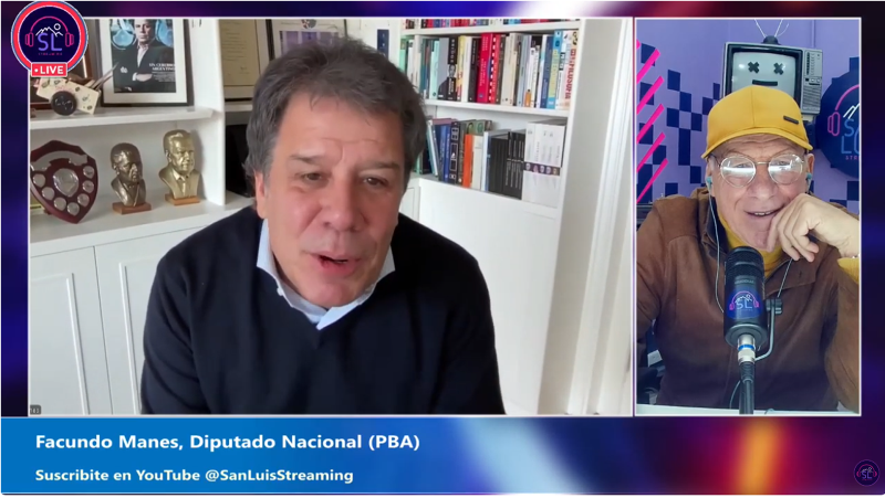 Facundo Manes elogió a San Luis Streaming: “Lograron invertir la lógica de la comunicación nacional”