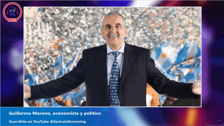 Guillermo Moreno en San Luis Streaming: “Lo que viene es peor que el 2001, hay que cuidar el patrimonio de las familias”