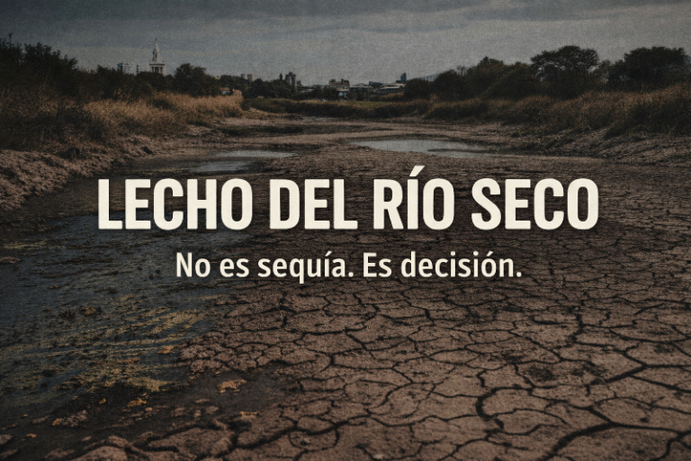 Falta de agua: El Río Quinto no se secó, lo vaciaron
