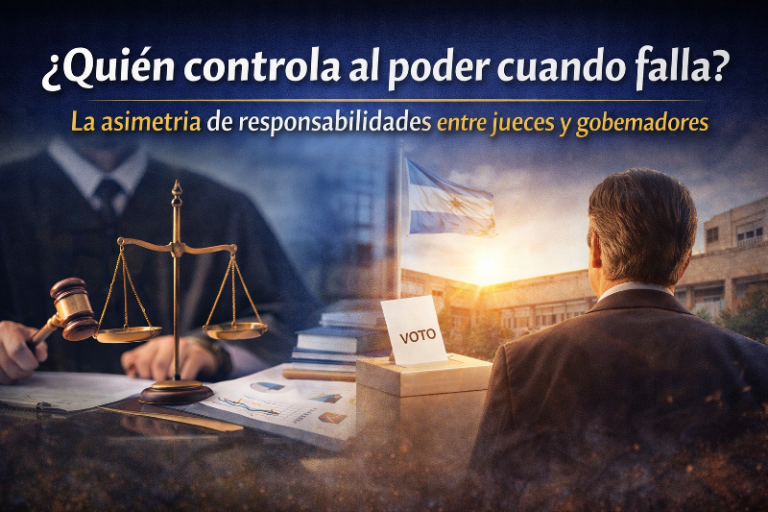 ¿Quién controla al poder cuando falla? La asimetría de responsabilidades entre jueces y gobernadores