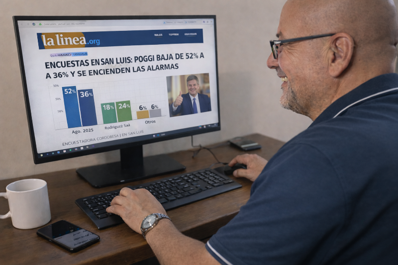 ENCUESTAS EN SAN LUIS: POGGI BAJA DE 52% A 36% Y SE ENCIENDEN LAS ALARMAS