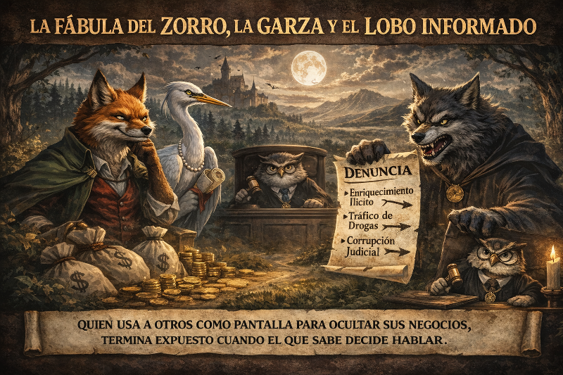 LA FÁBULA DEL ZORRO, LA GARZA Y EL LOBO INFORMADO