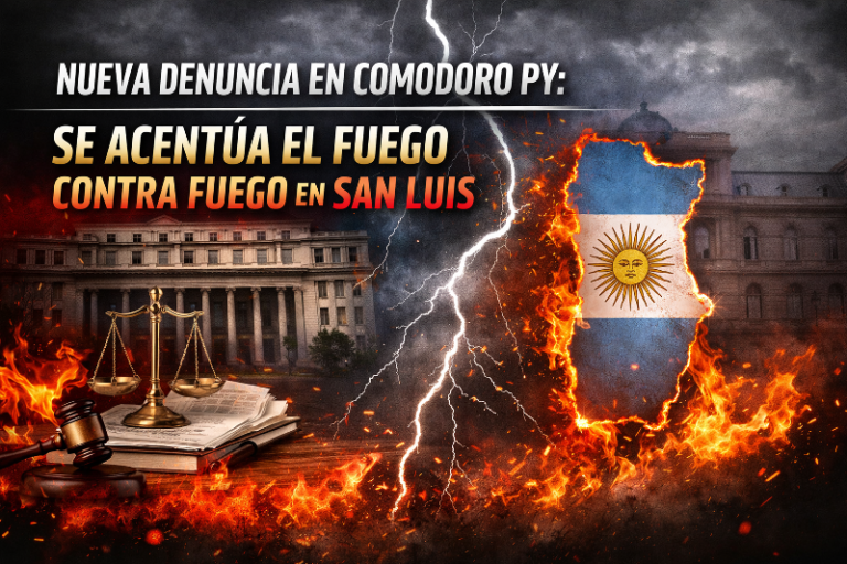 NUEVA DENUNCIA EN COMODORO PY ACENTÚA EL FUEGO CONTRA FUEGO EN SAN LUIS