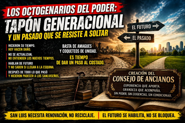 LOS OCTOGENARIOS DEL PODER: ¿CONDUCCIÓN O TAPÓN GENERACIONAL EN SAN LUIS?