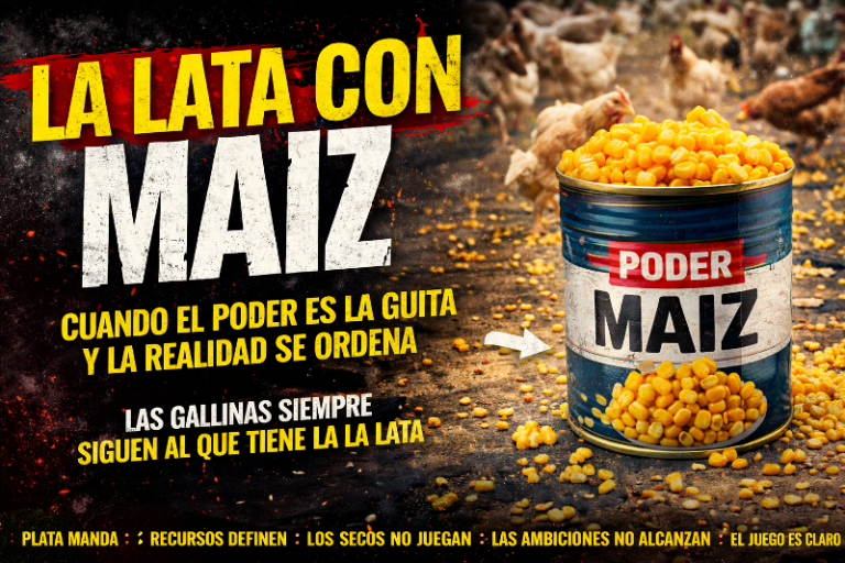 LA LATA CON MAÍZ: CUANDO LA POLÍTICA SE ORDENA POR LA GUITA Y NO POR EL RUN RUN