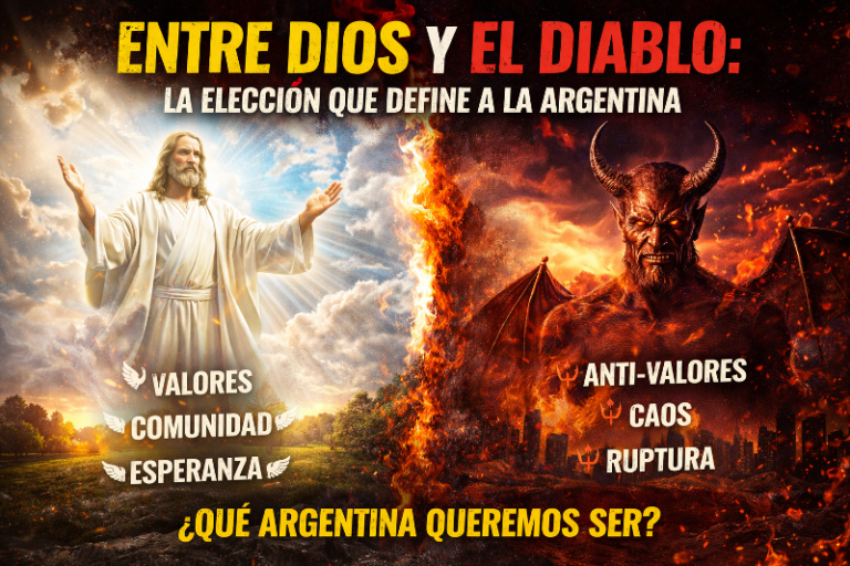 “Entre Dios y el diablo: el rumbo que deberán elegir los argentinos con la espiritualidad como horizonte.