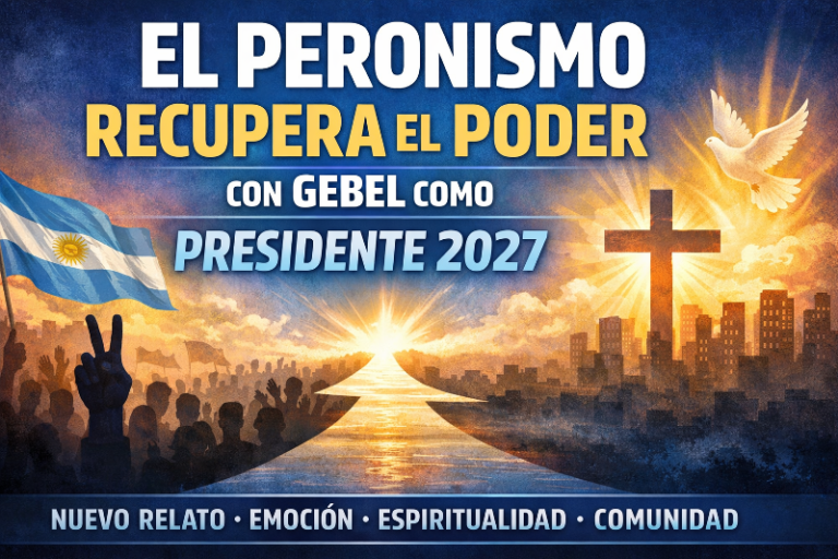 EL PERONISMO RECUPERA EL PODER CON GEBEL COMO PRESIDENTE 2027
