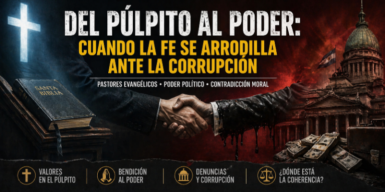 Del púlpito al poder: la contradicción moral de los pastores que bendicen al mileísmo en tiempos de sospecha. La religión y la corrupción.