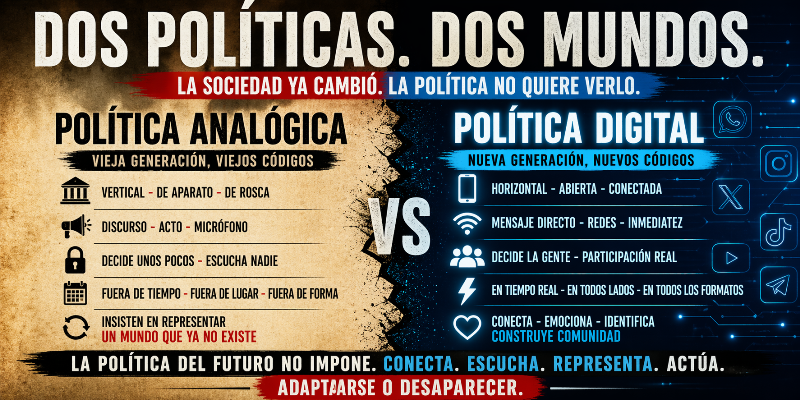 La política analógica en un mundo digital: el ocaso de los octogenarios que no ven la nueva sociedad
