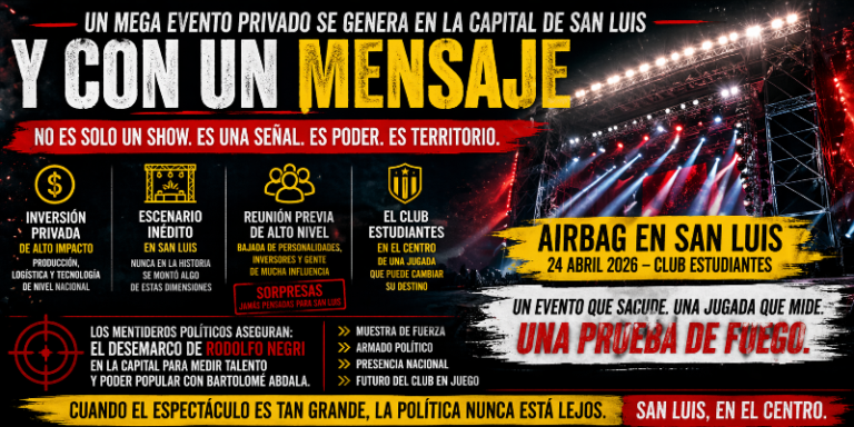 Un mega evento privado se genera en la capital de San Luis y con un claro mensaje