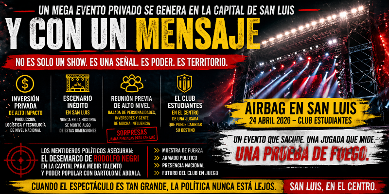 Un mega evento privado se genera en la capital de San Luis y con un claro mensaje