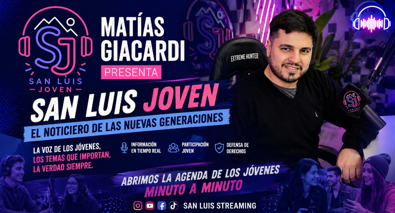 Matías Giacardi presenta “San Luis Joven”: el noticiero que abre la agenda real de las nuevas generaciones