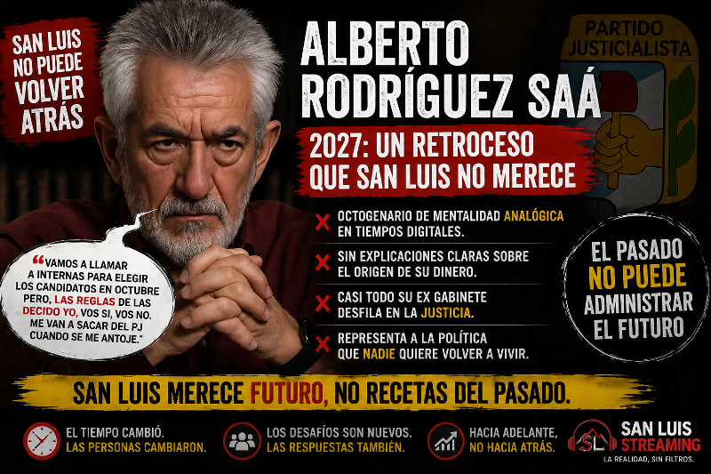 Alberto Rodríguez Saá 2027: la política del pasado frente a una sociedad que cambió