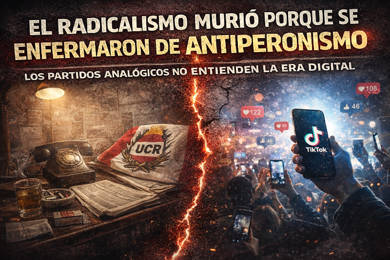 EL RADICALISMO MURIÓ PORQUE SE ENFERMARON DE ANTIPERONISMO