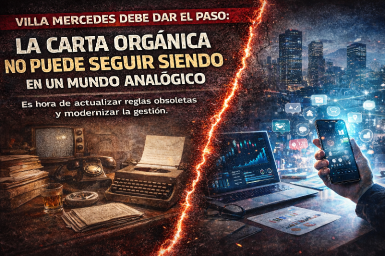 VILLA MERCEDES TAMBIÉN DEBE DAR EL PASO: LA CARTA ORGÁNICA NO PUEDE SEGUIR SIENDO ANALÓGICA EN UN MUNDO DIGITAL