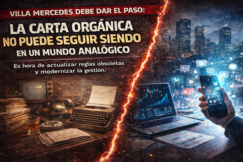 VILLA MERCEDES TAMBIÉN DEBE DAR EL PASO: LA CARTA ORGÁNICA NO PUEDE SEGUIR SIENDO ANALÓGICA EN UN MUNDO DIGITAL
