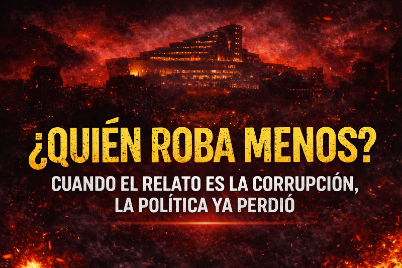 CUANDO EL RELATO ES “ROBAR MENOS”, LA POLÍTICA YA PERDIÓ