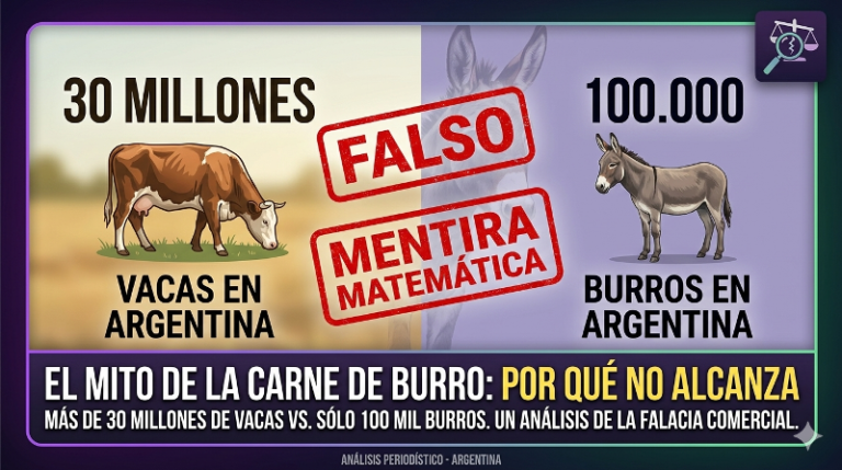 ¿ABASTECIMIENTO O EXTINCIÓN? LA MENTIRA MATEMÁTICA DETRÁS DEL NEGOCIO DE LA CARNE DE BURRO EN ARGENTINA