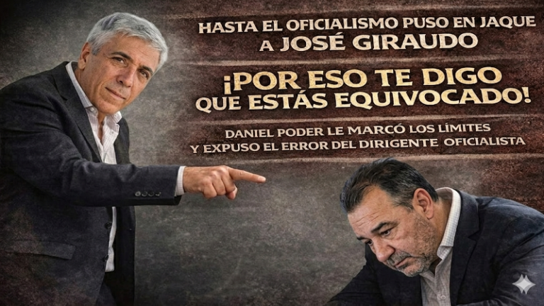 GIRAUDO QUEDÓ EXPUESTO POR EL ULTRA OFICIALISTA Y AMIGO DANIEL PODER