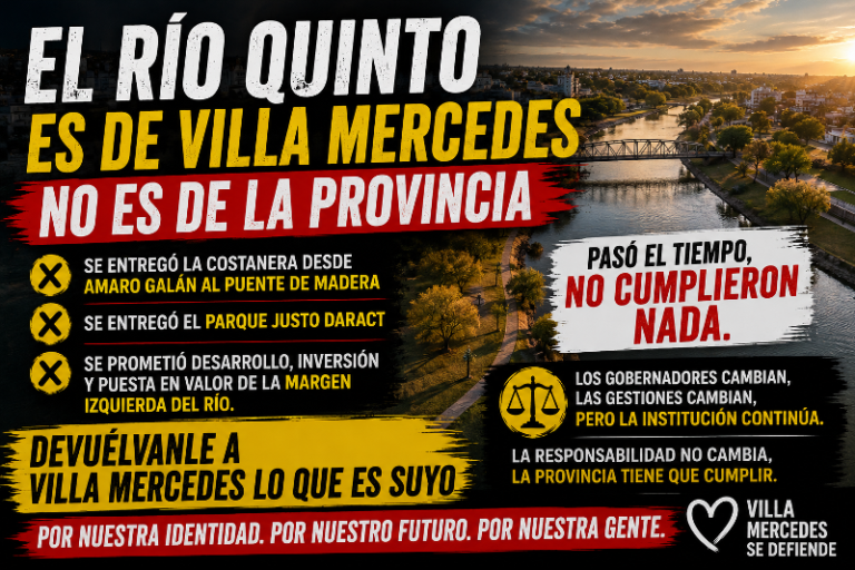 Villa Mercedes debería recuperar lo que le pertenece: la Provincia incumplió y los terrenos del río deben volver a la ciudad