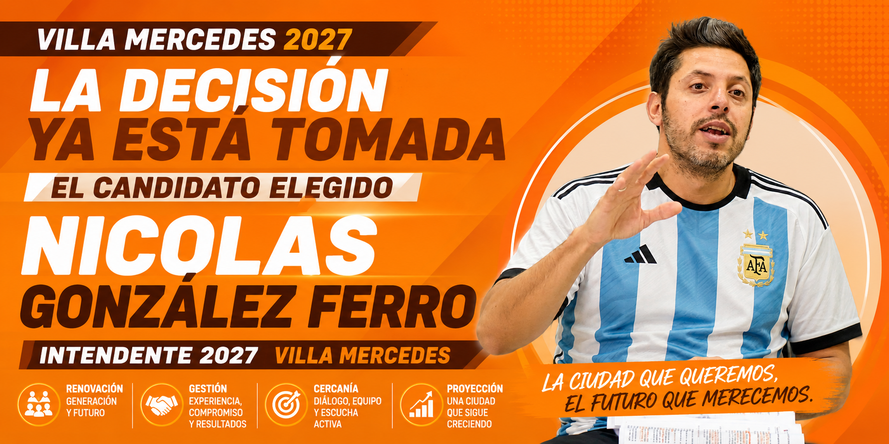 EN VILLA MERCEDES YA HAY DECISIÓN POLÍTICA CONSENSUADA: NICOLÁS GONZÁLEZ FERRO ES EL ELEGIDO PARA 2027