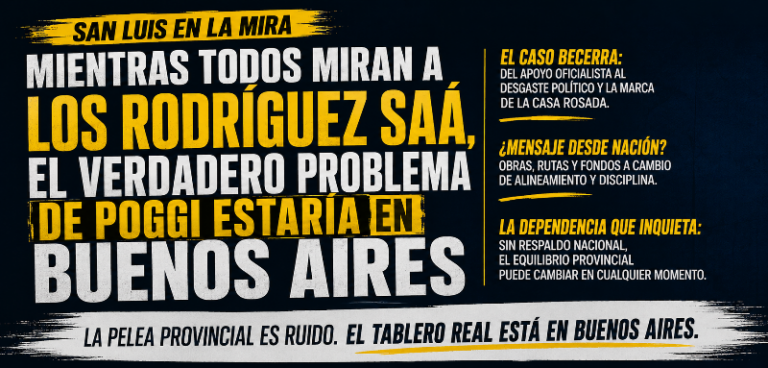 Mientras todos miran a los Rodríguez Saá, el verdadero problema de Poggi estaría en Buenos Aires