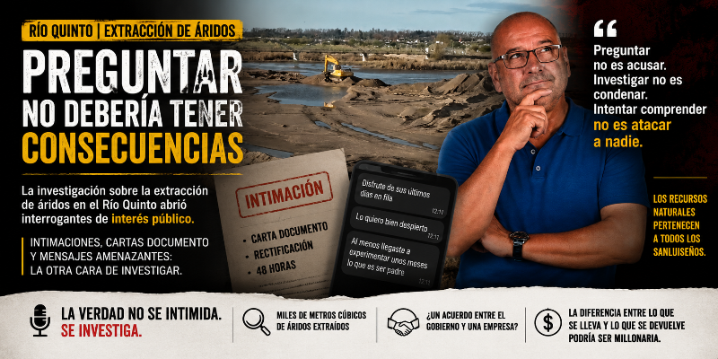Río Quinto: Preguntar no debería tener consecuencias