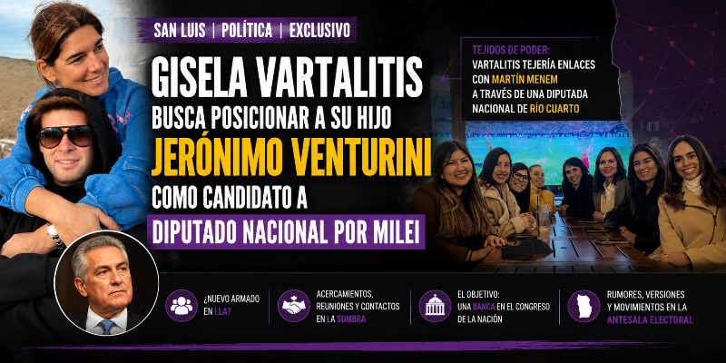 ¿JERÓNIMO VENTURINI DIPUTADO NACIONAL EN 2027?, EL HIJO DE GISELA VARTALITIS EN CARRERA Y MAS LIBERTARIO QUE NUNCA