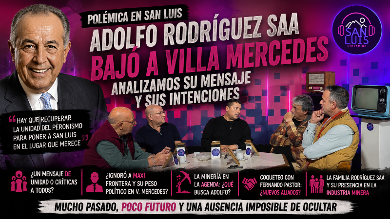 «Adolfo volvió a Villa Mercedes: habló de unidad, criticó a todos e ignoró a Maxi Frontera»