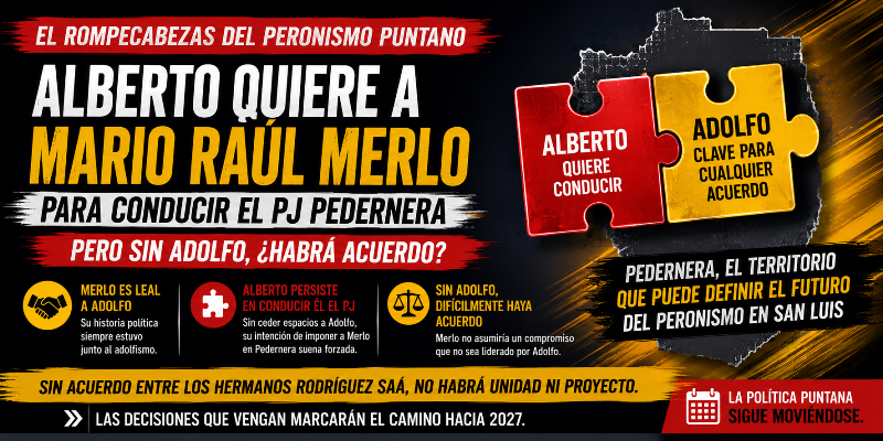 SI ALBERTO QUIERE A MARIO RAÚL MERLO EN PEDERNERA, ¿QUÉ PIENSA ADOLFO?