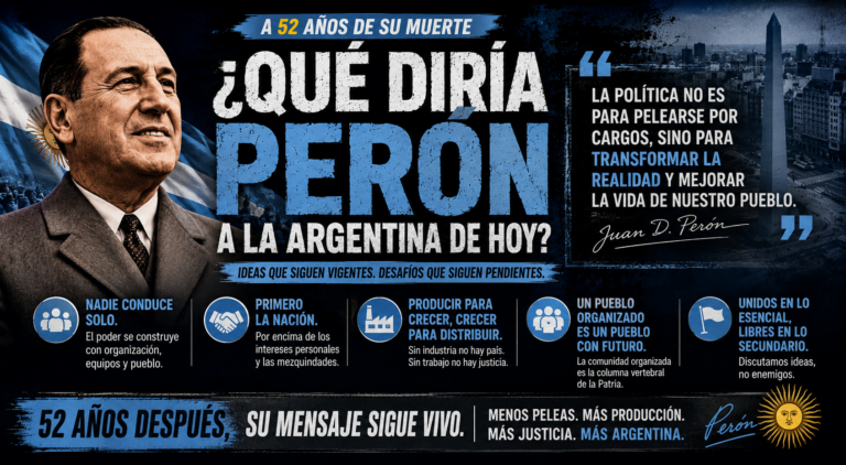 52 AÑOS DESPUÉS: ¿QUÉ LE DIRÍA PERÓN A LA ARGENTINA DE HOY?