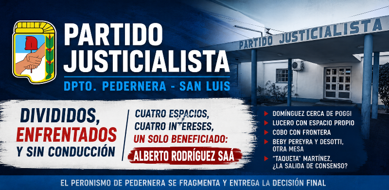 PJ Pedernera: cuando cuatro tribus terminan entregándole la lapicera a Alberto Rodríguez Saá