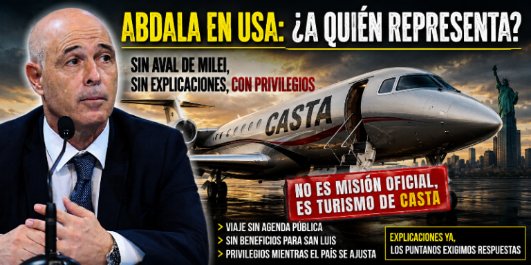 Abdala se fue a Estados Unidos sin aval político: turismo VIP mientras San Luis espera respuestas