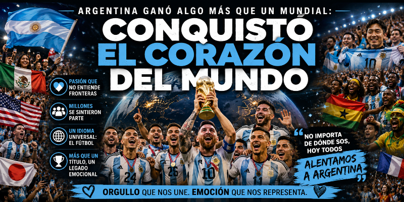 Argentina ganó algo más que un Mundial: conquistó el corazón del mundo