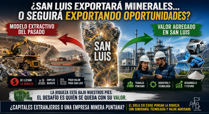 ¿San Luis exportará minerales… o seguirá exportando oportunidades para los de afuera?