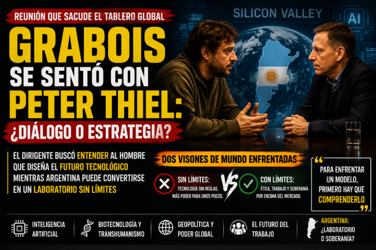 Grabois se sentó con Peter Thiel: la reunión que revela dónde se juega la verdadera batalla del poder mundial