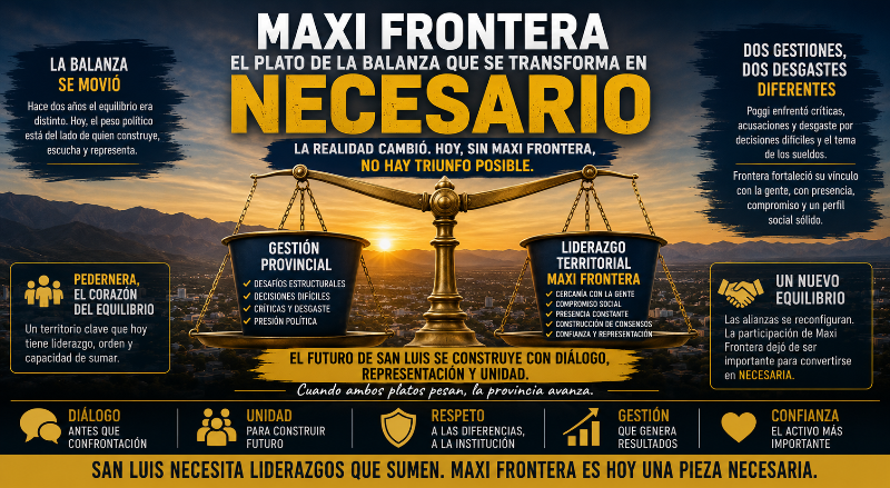 Maxi Frontera: el plato de la balanza que hoy se transforma en una pieza necesaria para el futuro político de San Luis