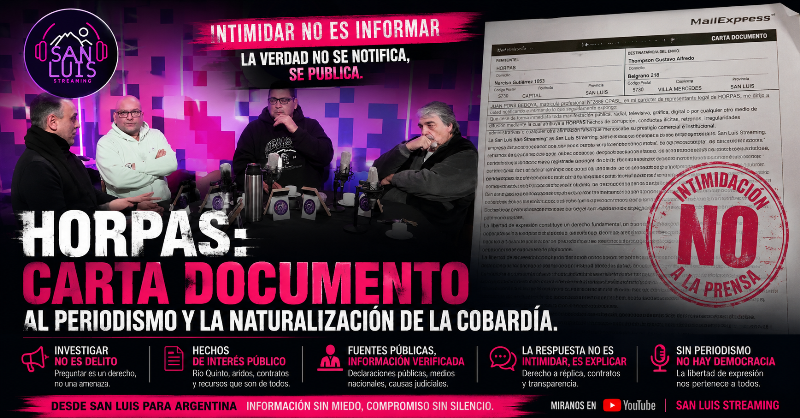 HORPAS: Carta documento al periodismo y la naturalización de la cobardía