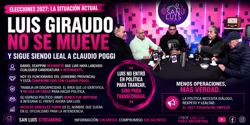 Luis Giraudo no se mueve: seguirá siendo leal a Claudio Poggi y el 2027 todavía no empezó