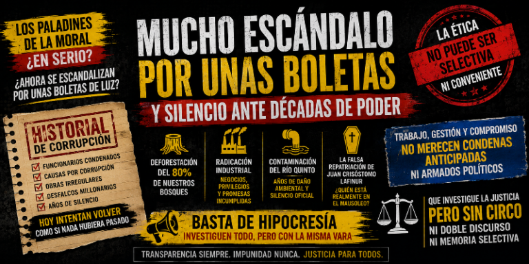 Albertistas: Los paladines de la moral con memoria selectiva: mucho escándalo por unas boletas de luz y silencio ante décadas de poder