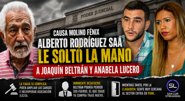 ALBERTO RODRÍGUEZ SAÁ LE SOLTÓ LA MANO A JOAQUÍN BELTRÁN Y ANABELA LUCERO