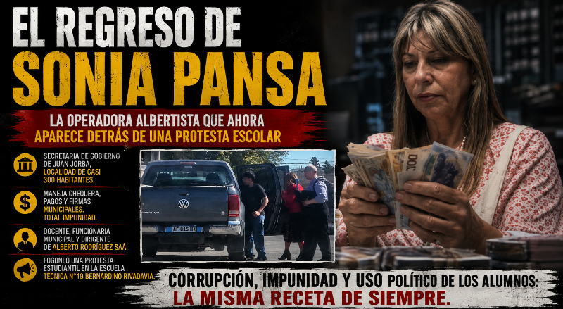 EL REGRESO DE SONIA PANSA: LA OPERADORA ALBERTISTA QUE AHORA APARECE DETRÁS DE UNA PROTESTA ESCOLAR