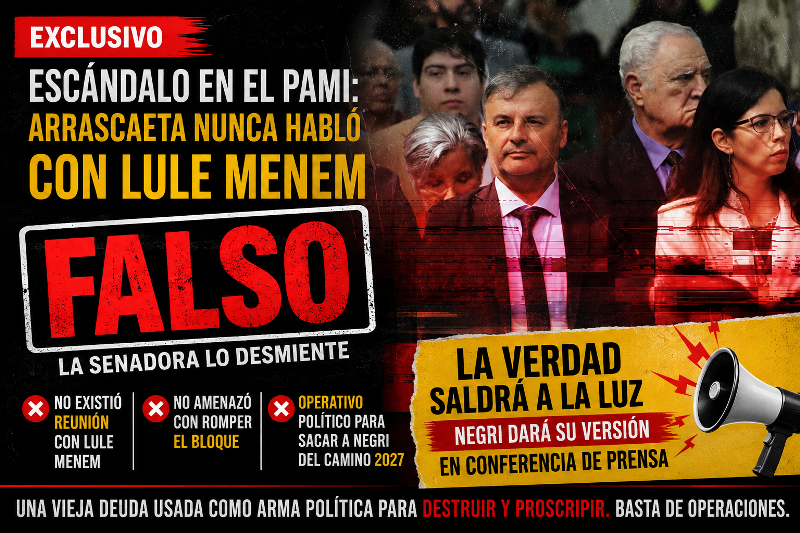 CONFIRMADO: ARRASCAETA NIEGA HABER HABLADO CON LULE MENEM Y CRECE LA SOSPECHA DE UNA OPERACIÓN CONTRA NEGRI