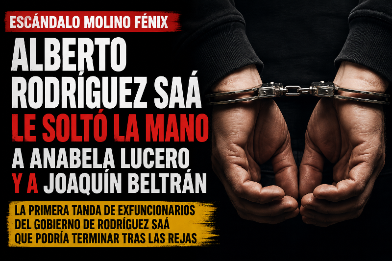 ALBERTO RODRÍGUEZ SAÁ LE SOLTÓ LA MANO A ANABELA LUCERO Y JOAQUÍN BELTRÁN