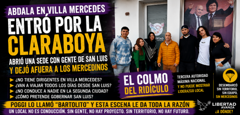ABDALA ENTRÓ A VILLA MERCEDES POR LA CLARABOYA: ABRIÓ UNA SEDE, PERO DEJÓ UNA PREGUNTA DEMOLEDORA — ¿A QUIÉN CONDUCE?