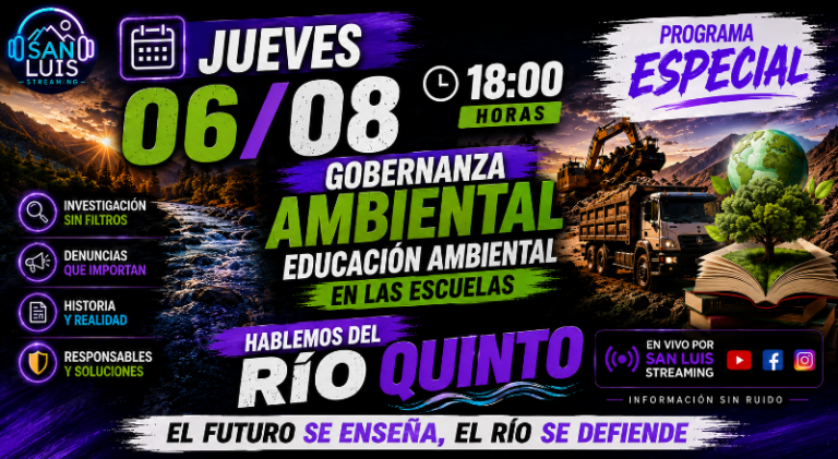 HABLEMOS DEL RÍO QUINTO: EL MOMENTO DE ESCUCHAR A LA CIENCIA Y TOMAR DECISIONES