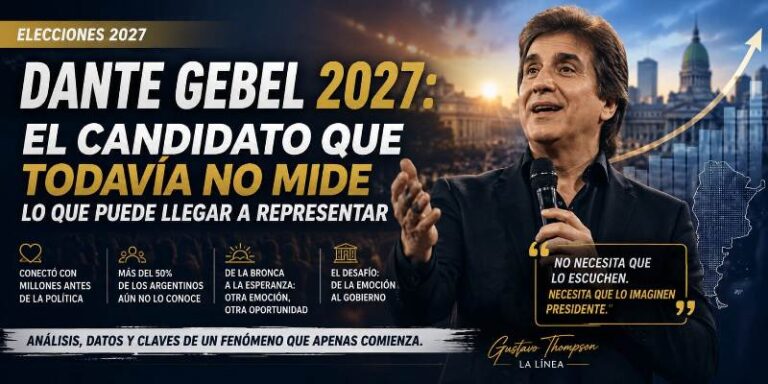DANTE GEBEL 2027: EL CANDIDATO QUE TODAVÍA NO MIDE LO QUE PUEDE LLEGAR A REPRESENTAR