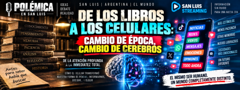 DE LOS LIBROS A LOS CELULARES: CAMBIO DE ÉPOCA, CAMBIO DE CEREBROS