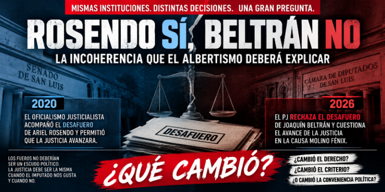 ROSENDO SÍ, BELTRÁN NO: LA INCOHERENCIA QUE EL ALBERTISMO DEBERÁ EXPLICAR