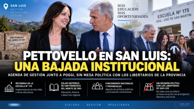 PETTOVELLO EN SAN LUIS: UNA BAJADA INSTITUCIONAL QUE REFLEJO UN CLARO ACUERDO
